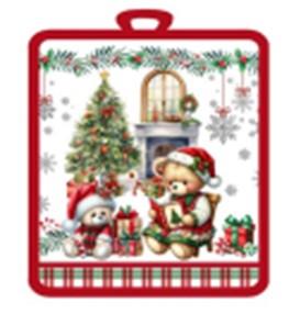 Прихватка ARDESTO Christmas Bears 18х20см, 100% поліестер (верх), 100% бавовна (низ), зелений