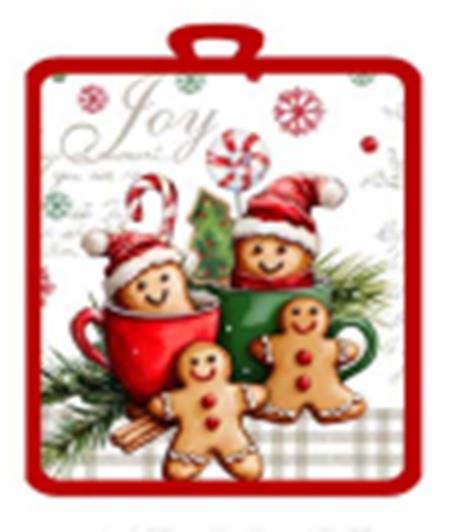 Прихватка ARDESTO Christmas Cookies 18х20см, 100% поліестер (верх), 100% бавовна (низ), cірий