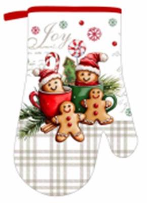 Рукавичка ARDESTO Christmas Cookies 18х30см, 100% поліестер (верх), 100% бавовна (низ), сірий