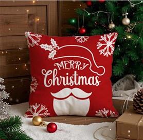 Подушка декор. ARDESTO Christmas Merry Christmas 45х45см, 100% поліестер, червоний