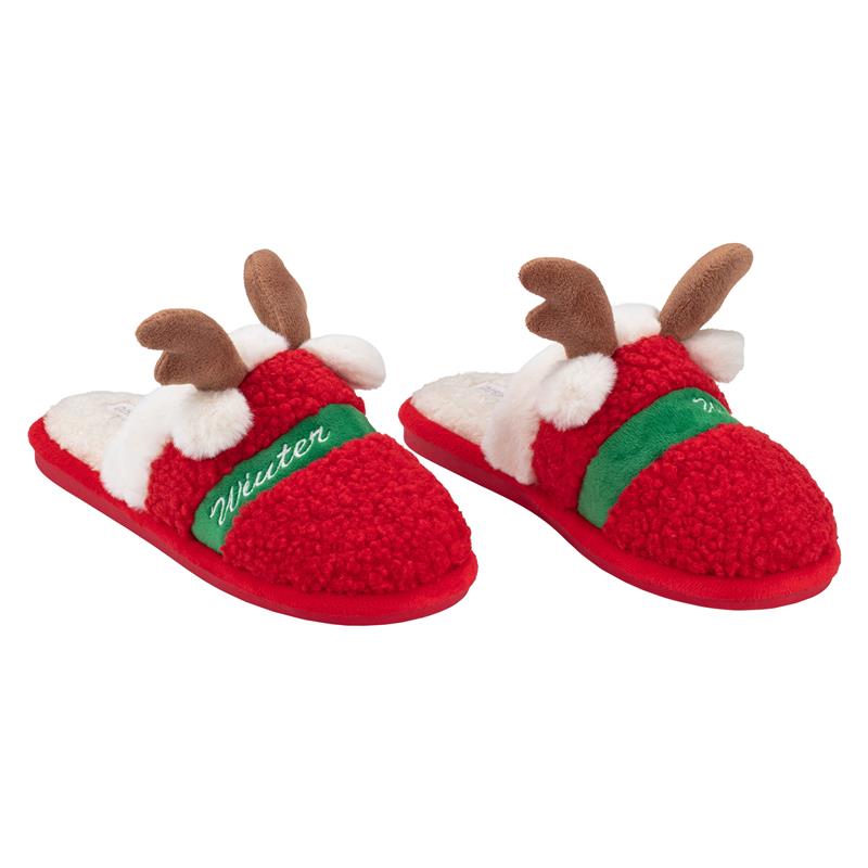 Взуття домашнє ARDESTO Christmas 40/41 розмір, 100% поліестер, підошва 100% гума, червоний