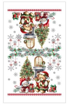 Набір рушничків для кухні ARDESTO Christmas Bears 38х63см, 2шт, 100% бавовна, зелений