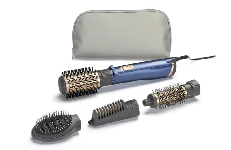 Фен-щітка Babyliss Style Pro, 1000Вт, 2 режими, іоніз-я, хол. Обдув, чохол для зберігання, кераміка, синій