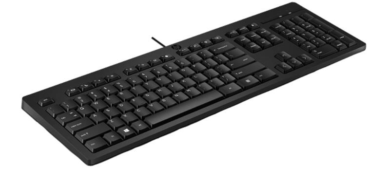 Клавіатура мембранна НР 125, 109key, USB-A, EN/UK, чорний