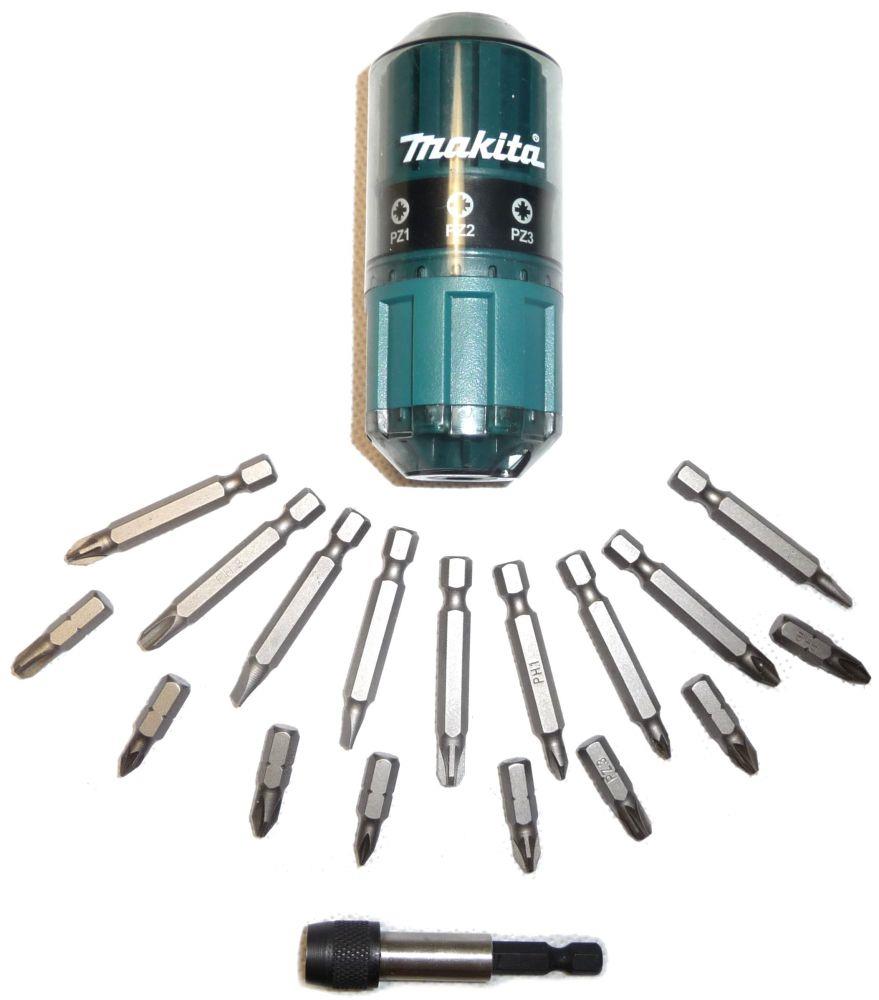Біти Makita бітотримач, SL,PH,PZ, кейс, набір 18шт