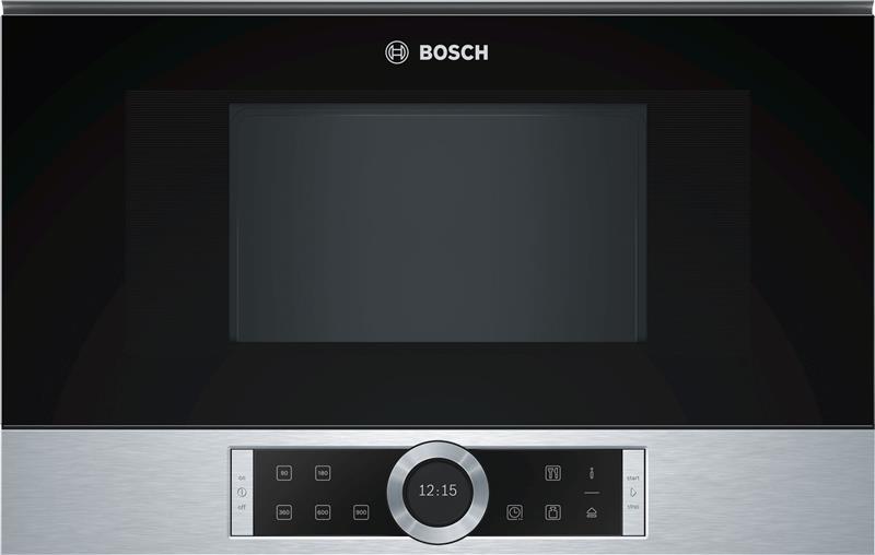 Встраиваемая микроволновая печь Bosch BFR634GS1 - 21л./900Ватт/TFT дисплей/нерж. сталь - черный