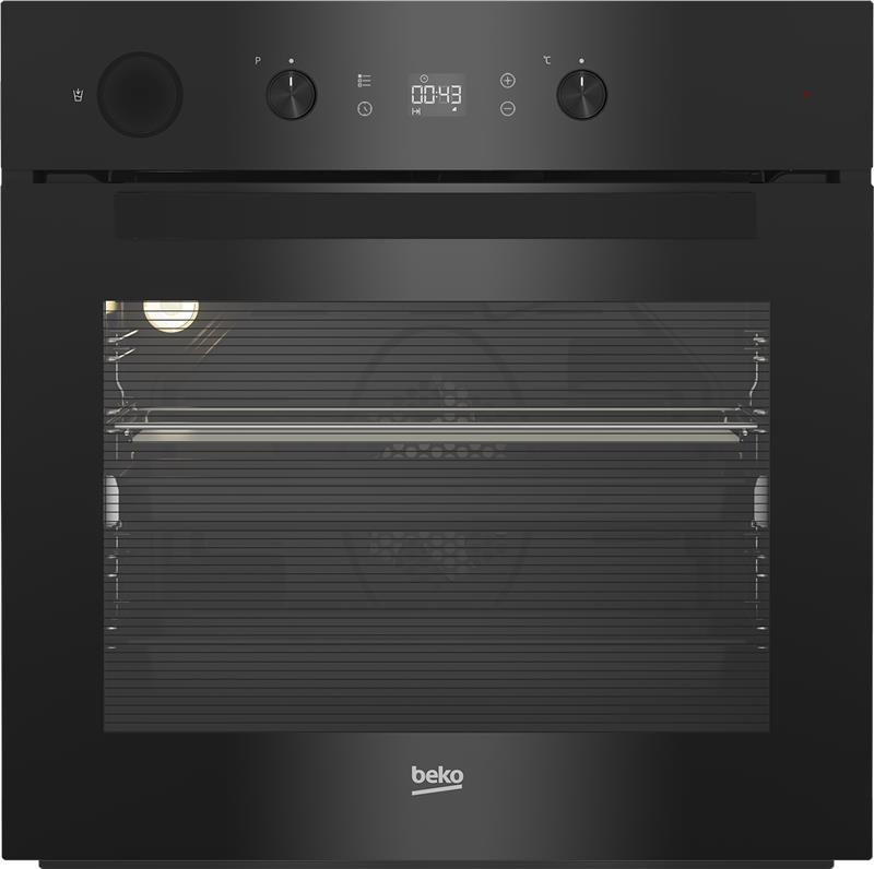 Встраиваемый эл. духовой шкаф Beko BIS24300BDS - Ш-60см/8 реж/71л./А/диспл/черный