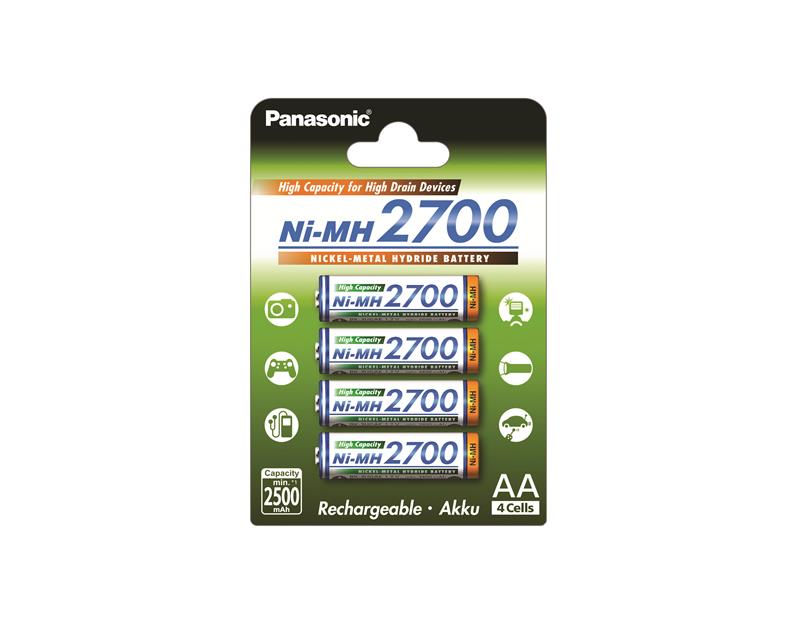 Аккумулятор Panasonic High Capacity AA 2700 mAh 4BP NI-MH