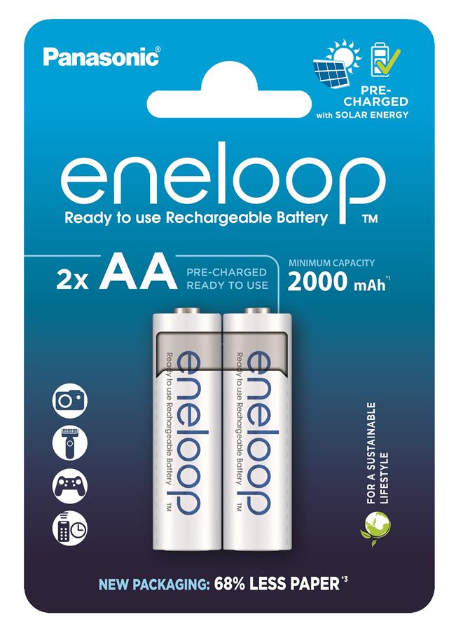 Акумулятор Panasonic Eneloop NI-MH AA 2000 мАг, 2 шт.