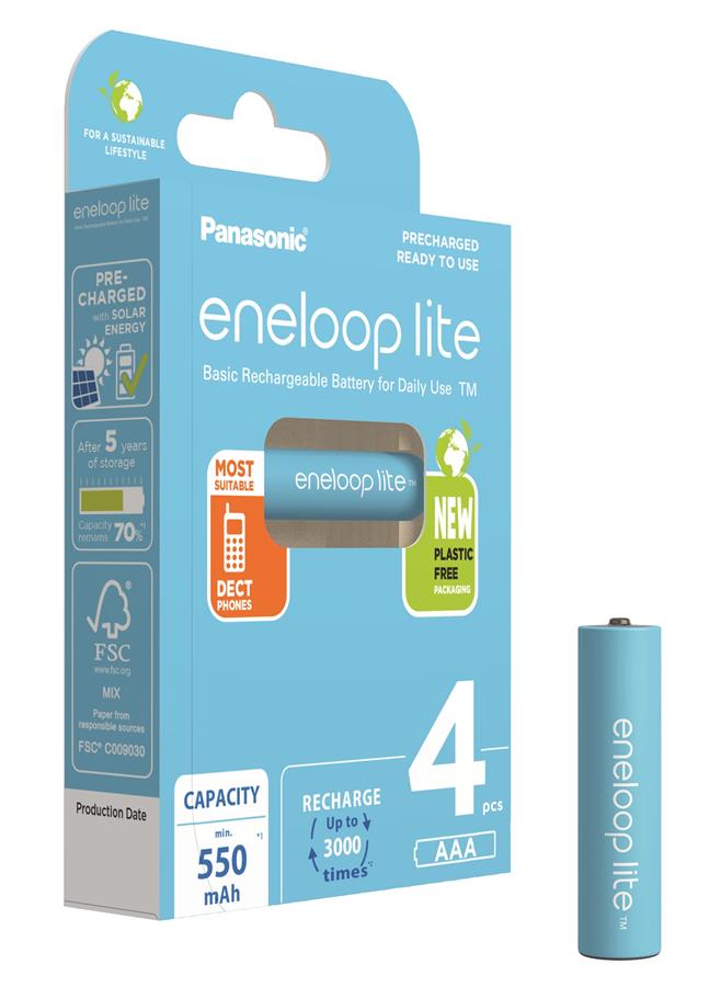 Аккумулятор Panasonic Eneloop Lite AAA 550 4BP mAH NI-MH