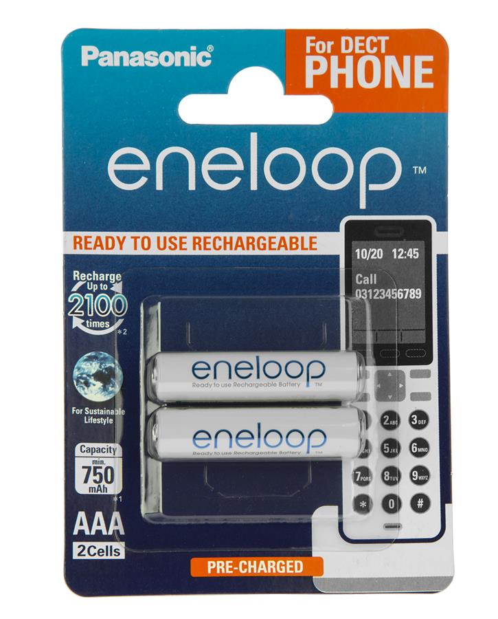 Аккумулятор Panasonic Eneloop AAA 750 2BP mAh NI-MH Dect Series