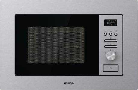 Піч Gorenje мікрохвильова, вбудовувана, 20л, 800Вт, гриль, дисплей, нерж