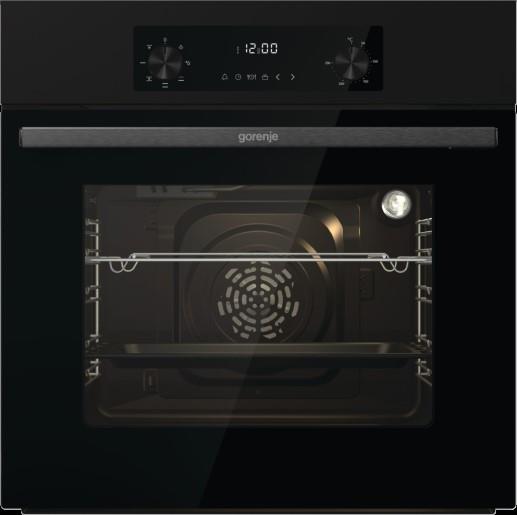 Духова шафа Gorenje електрична, 61л, A+, дисплей, конвекція, чорний