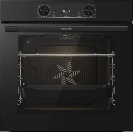 Духова шафа Gorenje електрична, 77л, A+, дисплей, IconLed, піроліз, готув. на різн рівнях, чорний