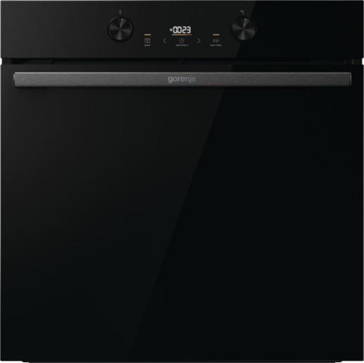 Духова шафа Gorenje електрична, 77л, A+, пара, дисплей, чорний