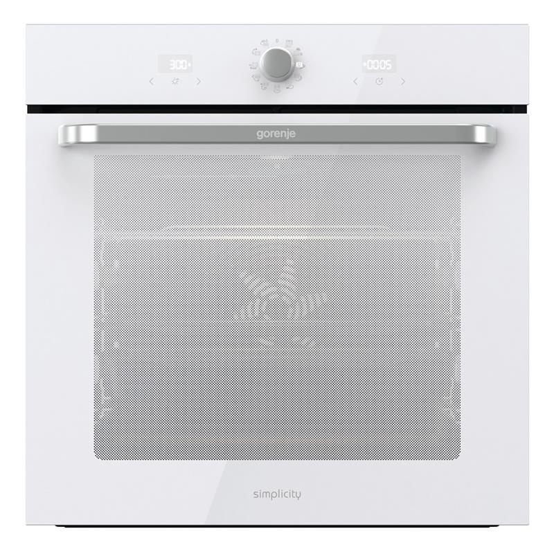 Духова шафа Gorenje електрична, 77л, A, пара, дисплей, макс.темпер.-300, білий