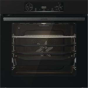 Духова шафа Gorenje електрична, 77л, A+, пара, дисплей, піроліз, чорний
