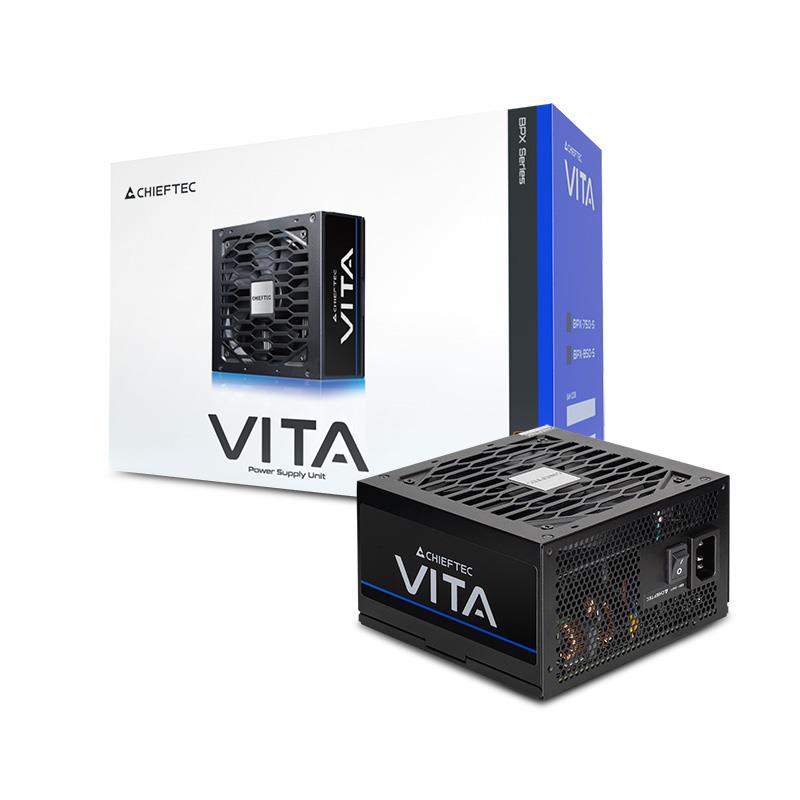 Блок живлення CHIEFTEC Vita (850W), >85%, 80+ Bronze, 120мм, 1xMB 24pin(20+4), 2xCPU 8pin(4+4), 2xMolex, 6xSATA, 4xPCIe 8pin(6+2)