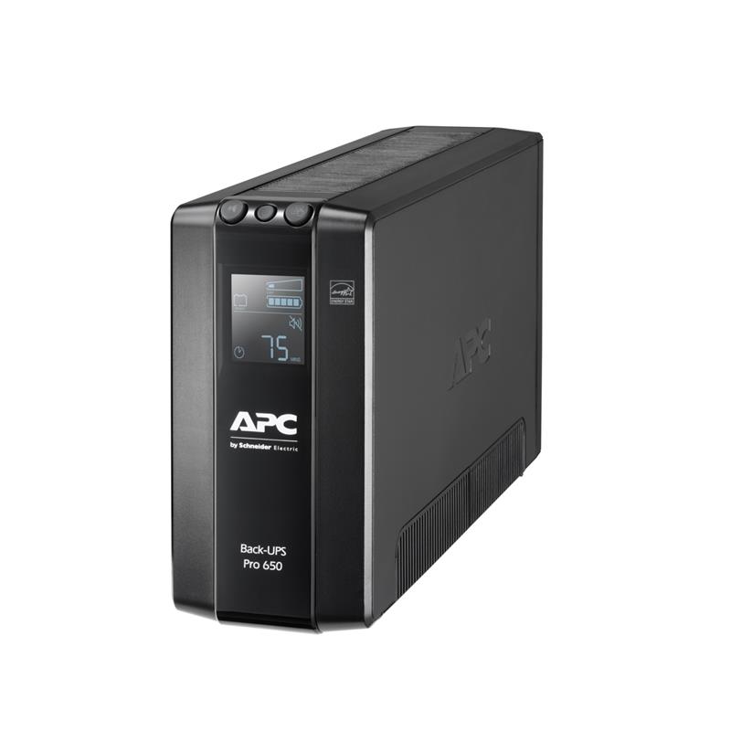 Джерело безперебійного живлення APC Back-UPS Pro 650VA/390W, LCD, RJ45, USB, 6xC13