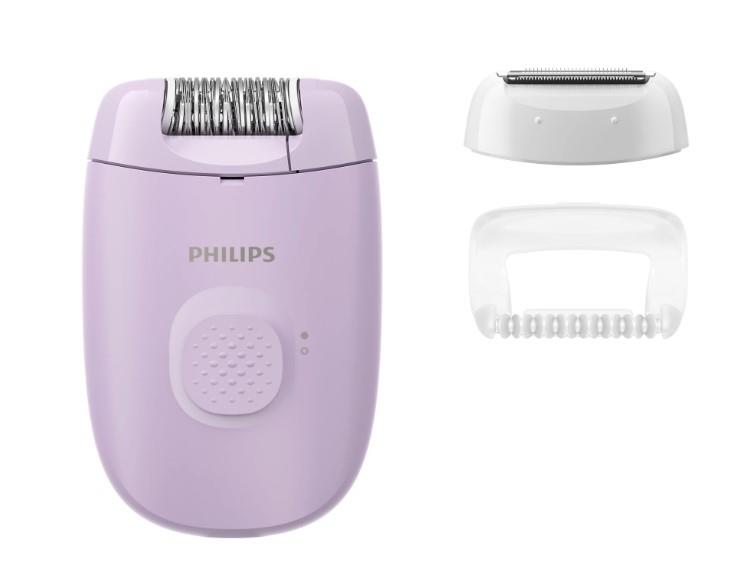 Епілятор Philips Series 2000 дисковий, від мережі, сух., насадок-2, фіолетовий