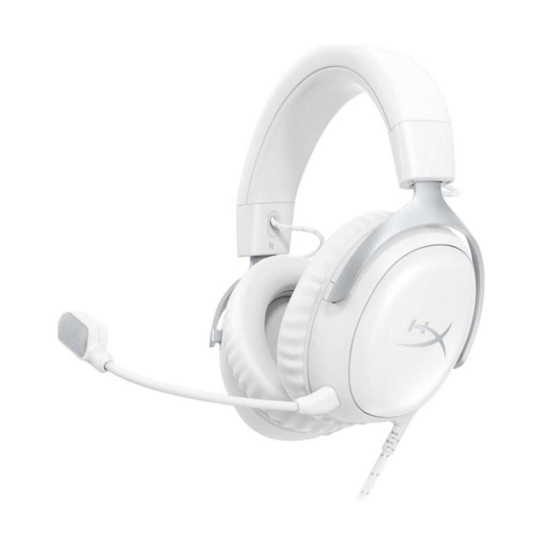 Гарнітура ігрова HyperX Cloud III, mini-jack/USB-A/USB-C, 1.2м/1.3м, білий