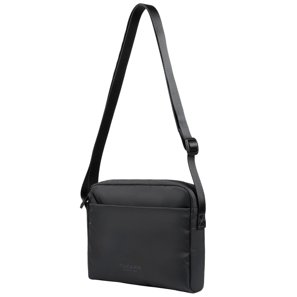 Сумка горизонтальна на плече, Tucano Spilla, чорний