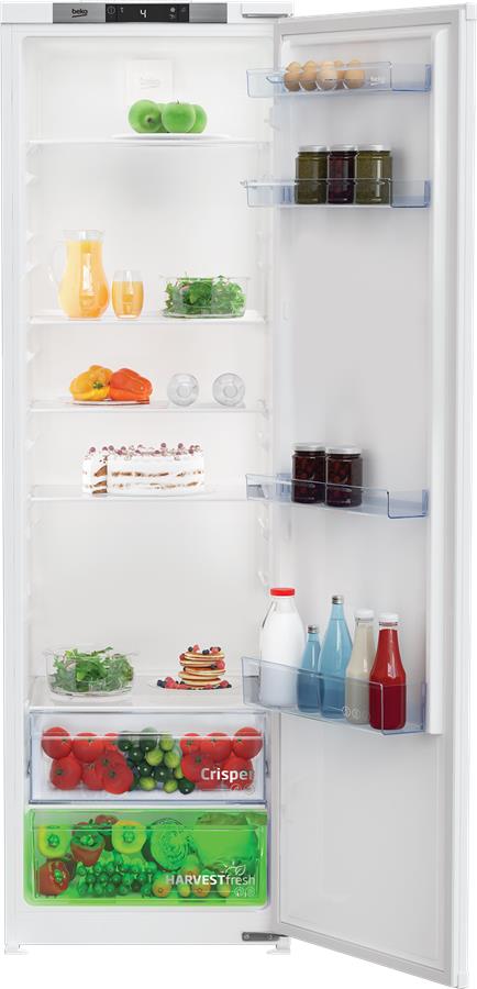 Холодильна камера Beko вбудована, 177x54x55, 309л, 1дв., E, ST, білий