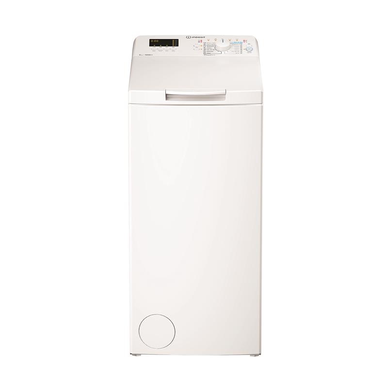 Пральна машина Indesit вертикальна, 5кг, 1000, C, 60см, дисплей, білий