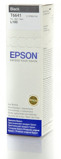 Контейнер з чорнилом Epson T6641 EcoTank L110/L120/L121/L1300/L1455/L210/L300/L3050/L3060/L3070/L355/L382/L386/L486/L550/L605/L655/L364/L132/L222/L312/L366/L456/L566 black