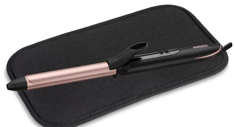 Плойка Babyliss, 37Вт, темп.режимів-6, D -19mm, 160-210С, термо килимок, кварц, кераміка, чорно-рожевий