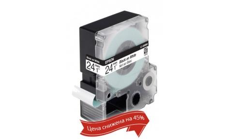 Картридж зі стрічкою Epson LK6WBN принтерів LW-600P/LW-700/LW-Z710/LW-900P/LW-1000P/LW-Z5000BE Std Blk/Wht 24mm/9m
