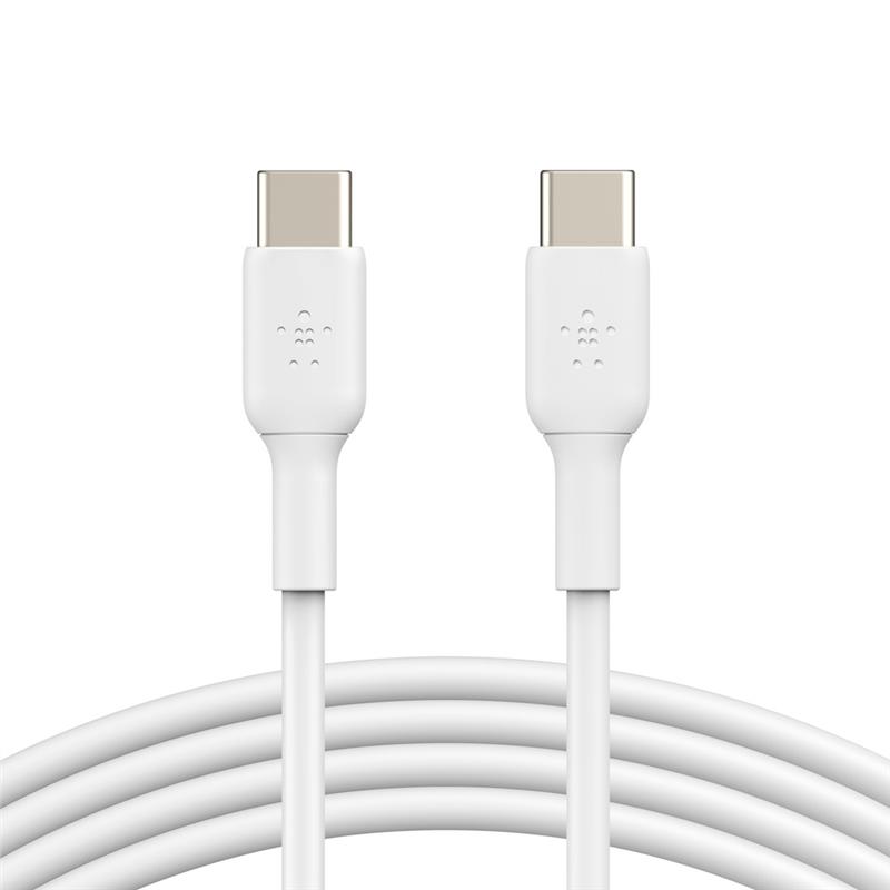 Кабель Belkin USB-C > USB-C заряджання/синхронізації 60Вт PD, 1м, PVC, білий
