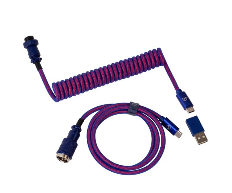 Кабель Type-A/Type-C Keychron Premium Coiled Aviator Cable-Straight Purpule