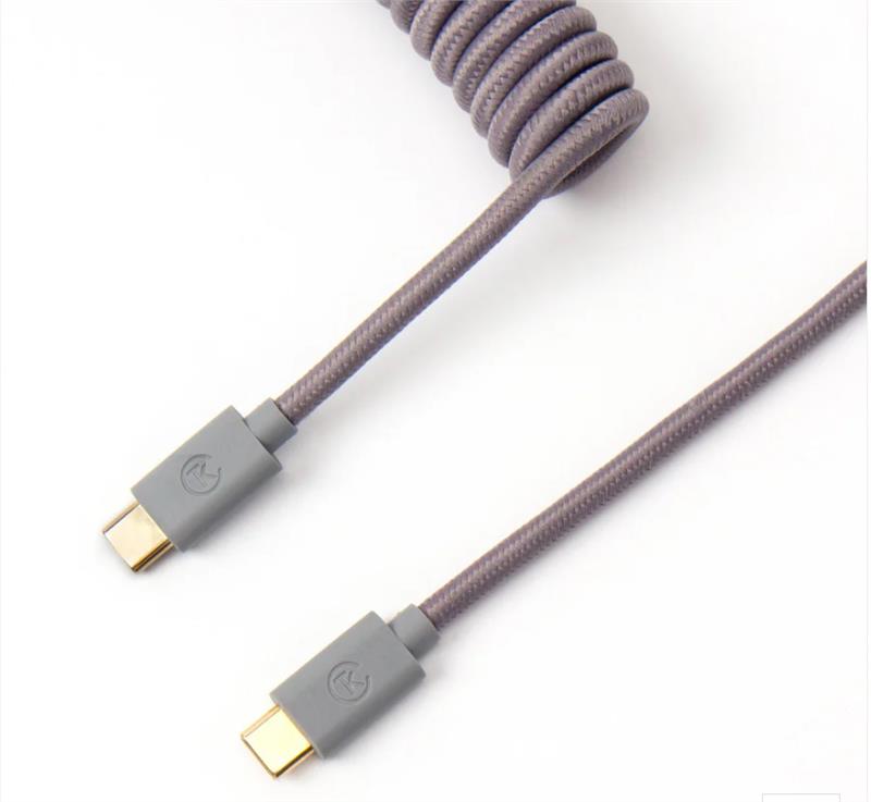 Кабель Type-A/Type-C Keychron Coiled Cable Grey