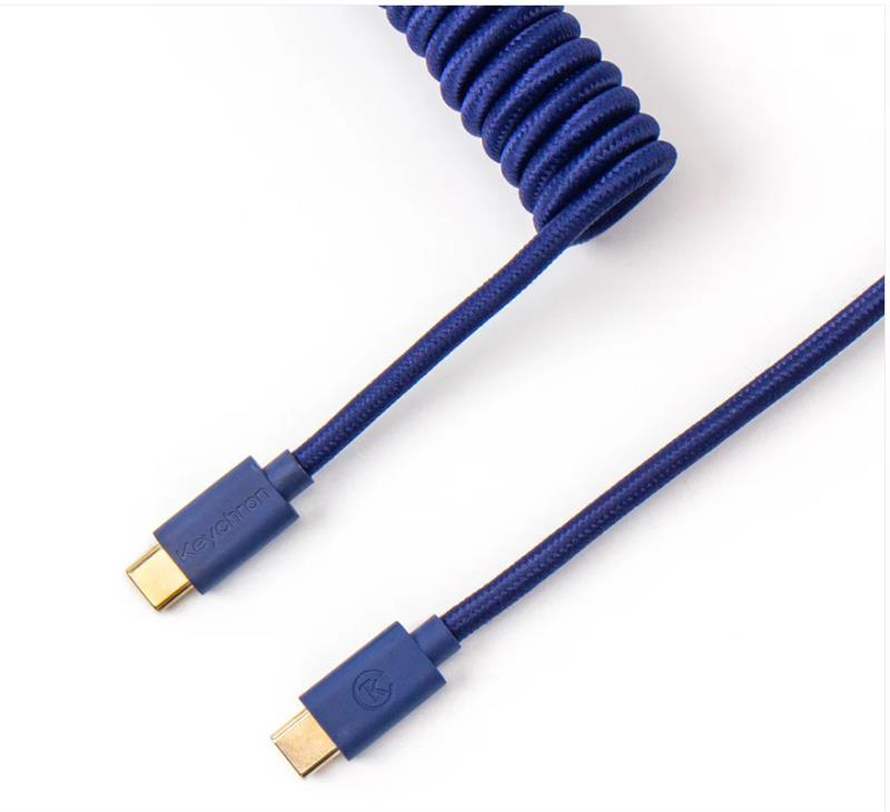 Кабель Type-A/Type-C Keychron Coiled Cable Blue