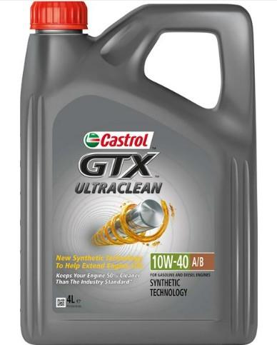 Олива моторна Castrol GTX Ultraclean 10W-40 4л (GTX 10W40/4L) (15F123)