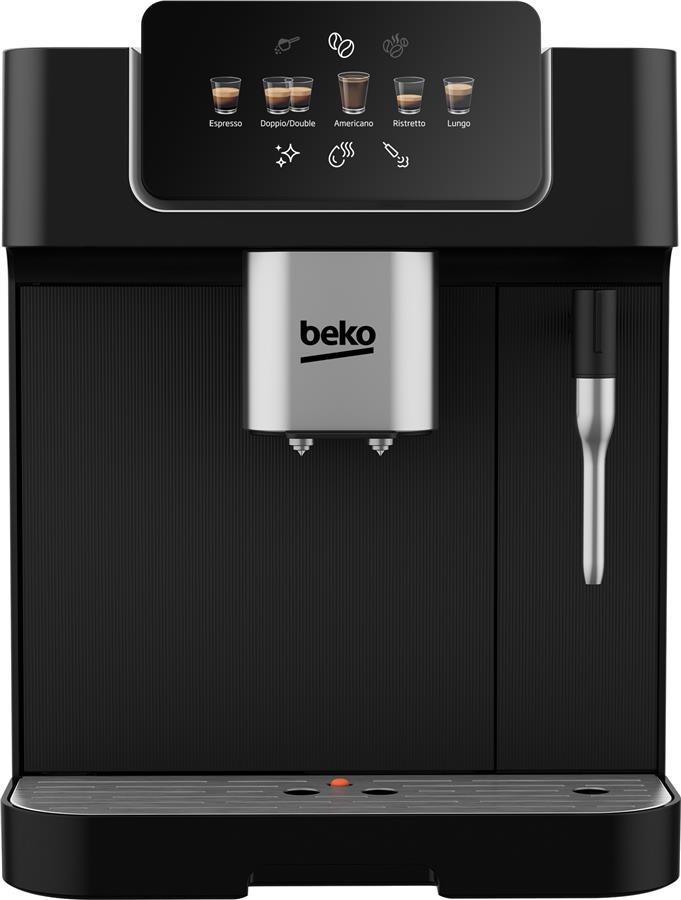 Кавомашина Beko 2.0л, зерно, ручний капучинатор, авторецептів - 5, чорний