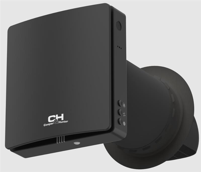 Рекуператор Cooper&Hunter Easy Vent 60м3/г Wi-Fi датчик вологості чорний