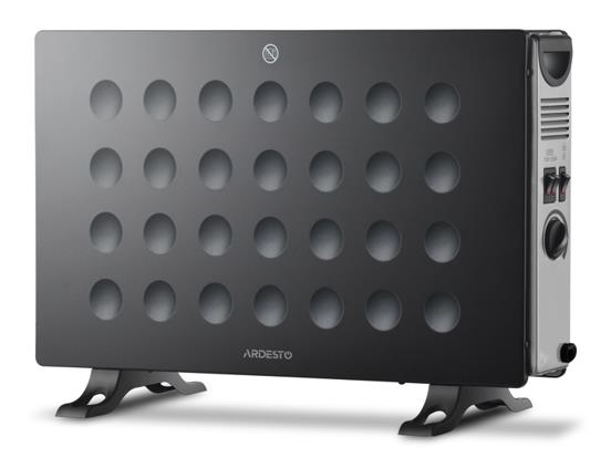 Конвектор ARDESTO CHH-2000MBF 20м2, 2000Вт, вбуд-ний вентилятор, мех. кер-ння, відкритий нагрів. елементт, чорний