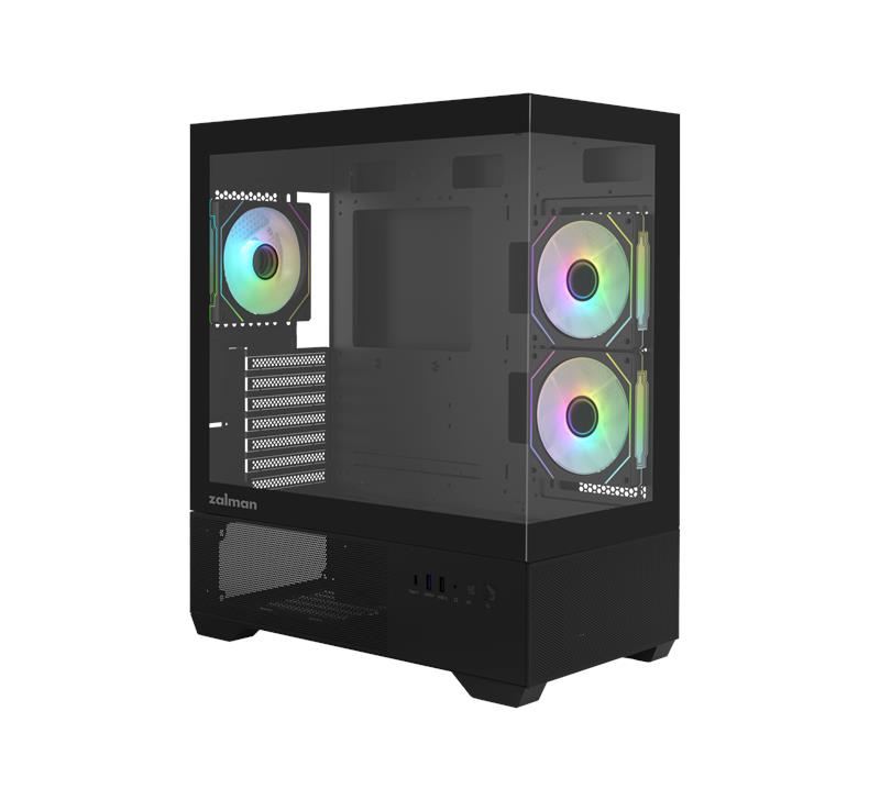 Корпус Zalman Chronix V2 без БЖ, 1xUSB3.0, 1xUSB2.0, 1x Type C, 2x120мм ARGB Reverse, 4x120мм ARGB, VGA 410мм, LCS ready, TG Side/Front Panel, ATX, чорний