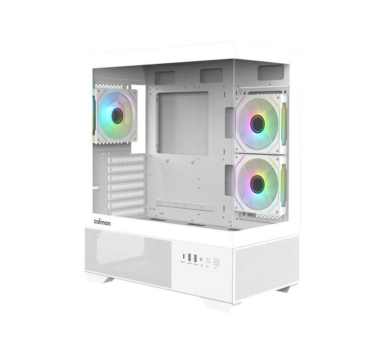 Корпус Zalman Chronix V2 без БЖ, 1xUSB3.0, 1xUSB2.0, 1x Type C, 2x120мм ARGB Reverse, 4x120мм ARGB, VGA 410мм, LCS ready, TG Side/Front Panel, ATX, білий