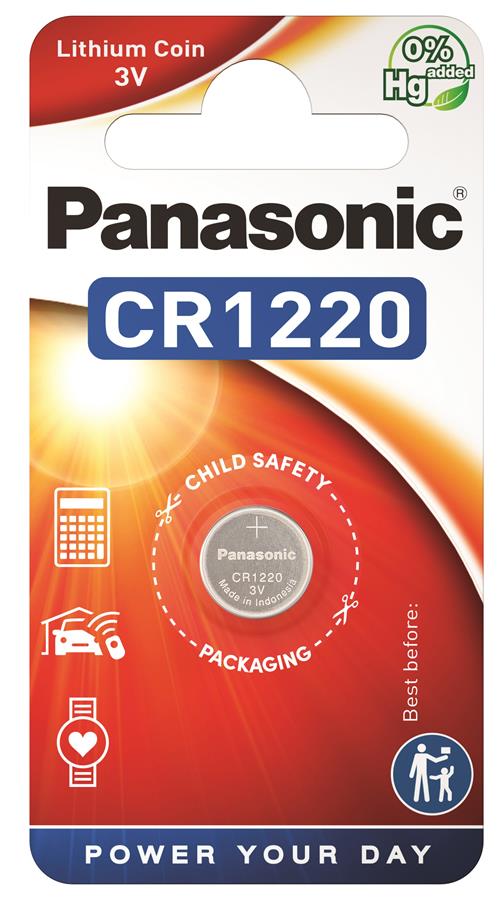 Батарейка Panasonic литиевая CR1220 блистер, 1 шт.