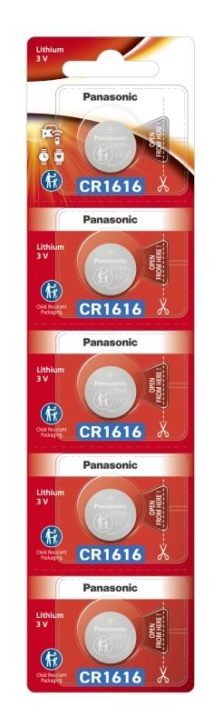 Батарейка Panasonic літієва CR1616 блістер, 5 шт.