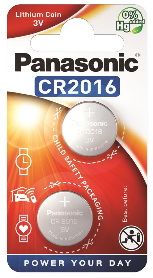 Батарейка Panasonic литиевая CR2016 блистер, 2 шт.