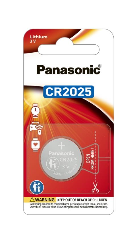 Батарейка Panasonic літієва CR2025 блістер, 1 шт.