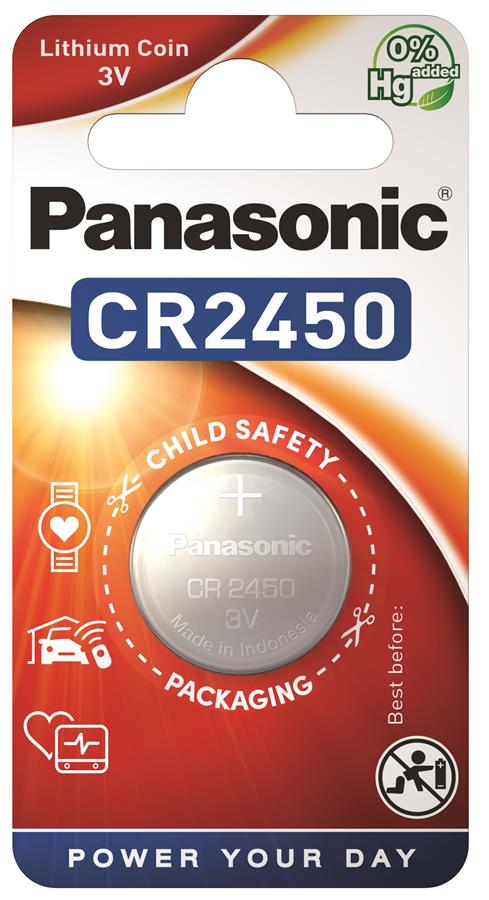 Батарейка Panasonic литиевая CR2450 блистер, 1 шт.