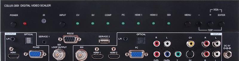 Мултиформатний Комутатор та Скейлер 7x2 to HDMI/SDI/VGA/YPbPr/CV/SV to HDMI/VGA Cypress CSLUX-300I