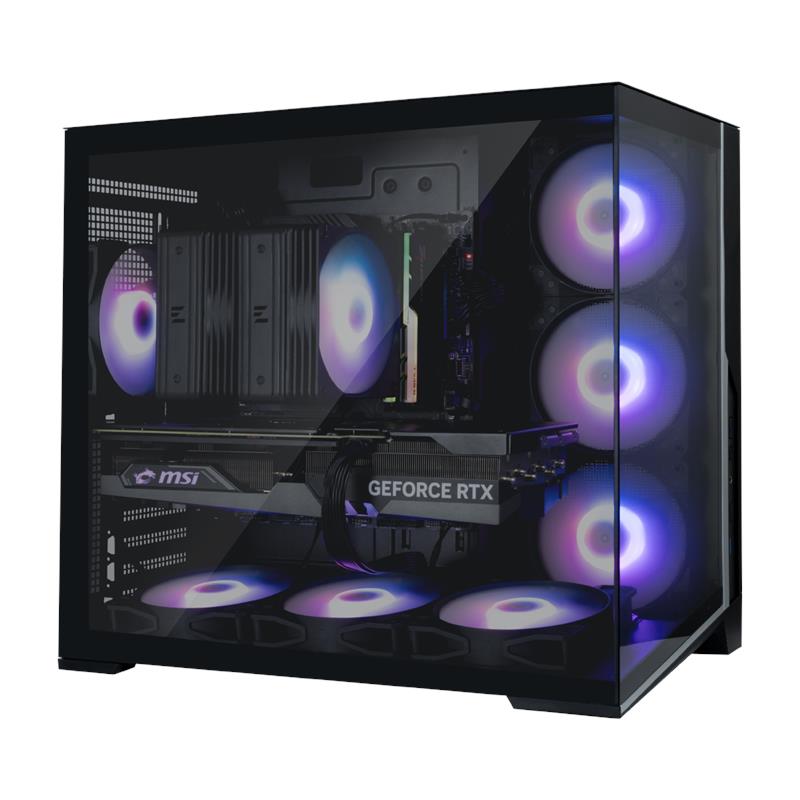 Корпус Zalman D40 без БЖ, 1xUSB3.0, 1xUSBType-C, 7x120мм ARGB, VGA 410мм, LCS ready, TG Side/Front Panels, ATX, чорний