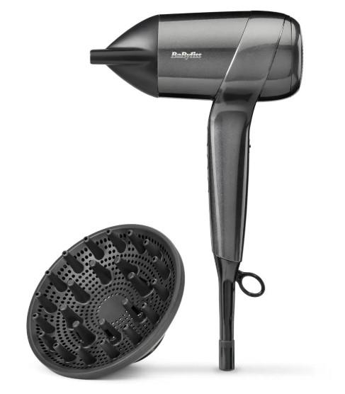 Фен Babyliss Titanium Shine, 1600Вт, 3 режими, іонізація, хол. обдув, 2 насадки, темно-сірий