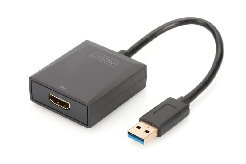 Адаптер DIGITUS USB 3.0 - HDMA Full HD, M/F, 0.15м